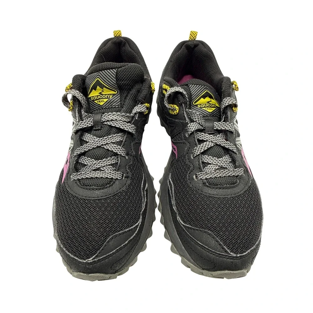 Saucony Excursion TR14 Trail Running Shoes Women 7.5 Black Pink Excellent Rugged